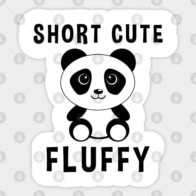 Short Cute And Fluffy Panda Sticker by zerouss